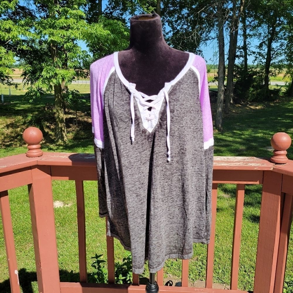Bobbie Brooks Ladies Long Sleeve Pullover Blouse Top, 2XL